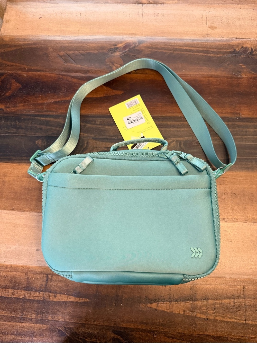 All in Motion Lunch Kit Green Neoprene Insulated Water Repellent Zipper Bag